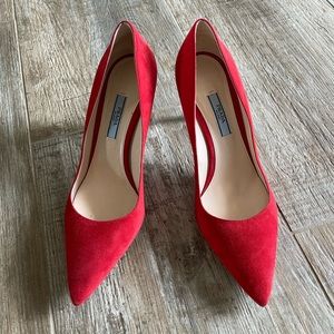 Prada Red Suede Pump